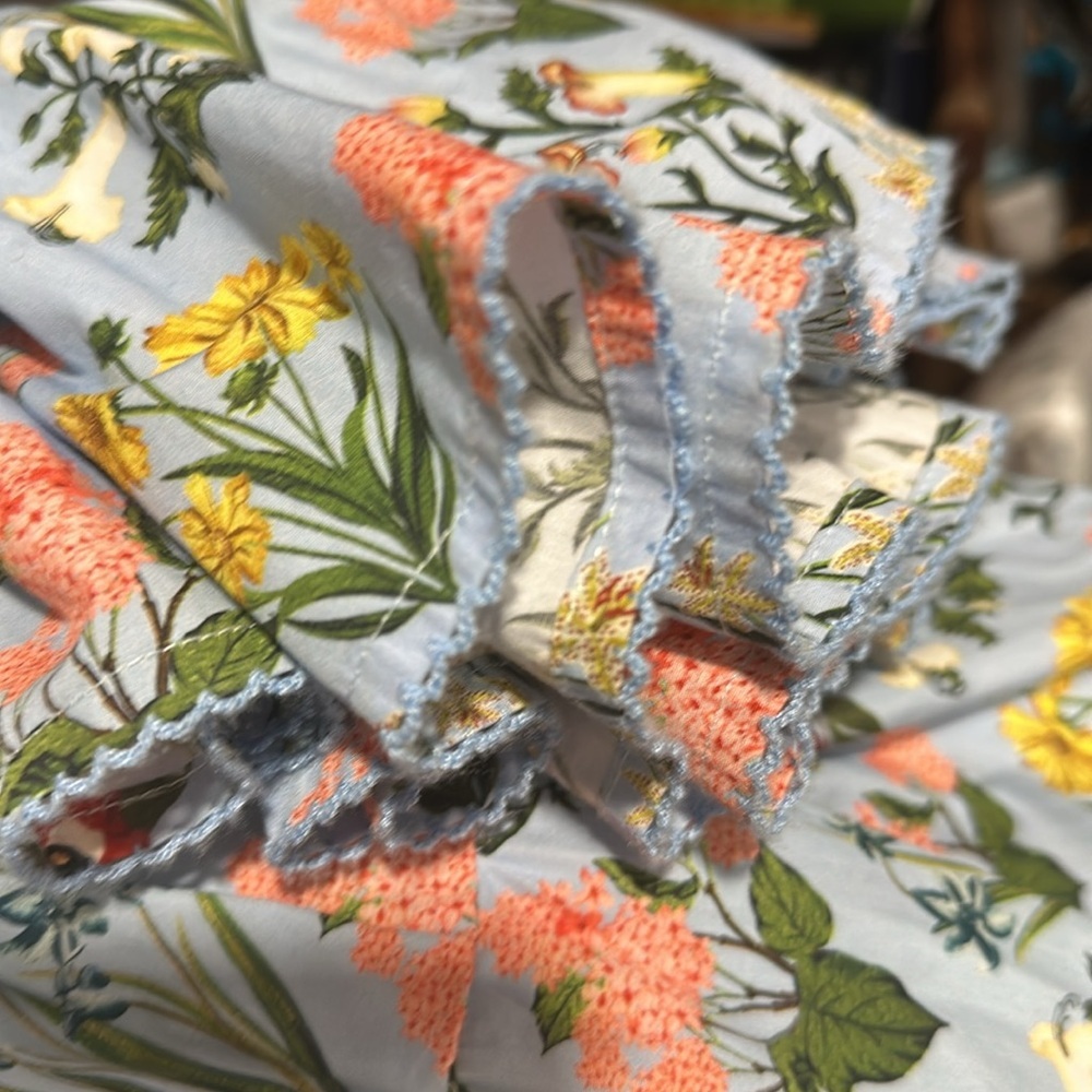 NWOT Agua Bendita Palmera Magdalena Day Midi Dress Floral Dia small reg $1195 - Picture 8 of 9